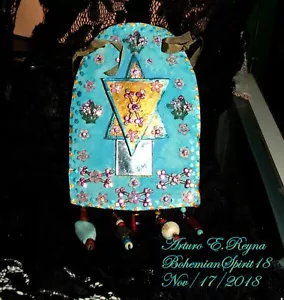 Arturo E.Reyna STAR OF DAVID MAGEN DAVID METAL FLOWERS WALL HANGING PLAQUE - Picture 1 of 6