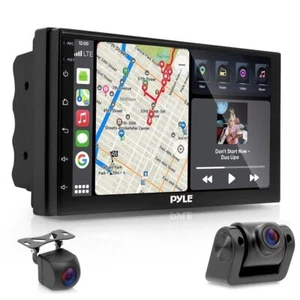 Pyle 7" Double DIN Car Stereo Receiver W/Bluetooth, WIFI/GPS/AM/FM, Touch Screen - Picture 1 of 9
