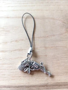 Rose Gun Telefon Charm Strap Kindle Brelok Przełącznik Zamek błyskawiczny Pull Prezent Torebka - Zdjęcie 1 z 1
