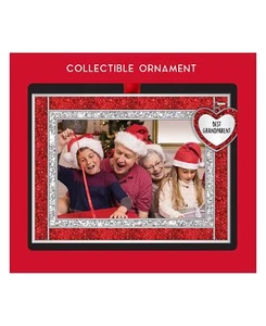 Ganz 4″ Frame Ornament Heart ‘Best Grandparent’ Red/Silver - Picture 1 of 2