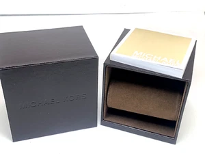 Michael Kors Watch Presentation Brown Cardboard Box Display Empty W/ Booklet - Picture 1 of 8
