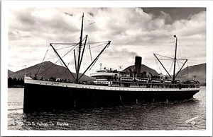 Scarce Postcard; Before the Wreck of the S.S. Yukon in 1946 Real Photo Postcard - Bild 1 von 2