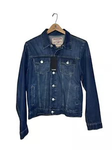 True Religion Women's Jacket Jesse SN Trucker Long Sleeve Denim Blue Medium NWT - Picture 1 of 14