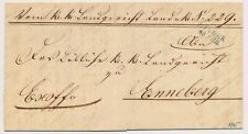 ÖSTERREICH 1845 Brief (Inhalt) mit BLAUSTEMPEL LANDEK (Tirol) Mü:40P! Attraktiv!