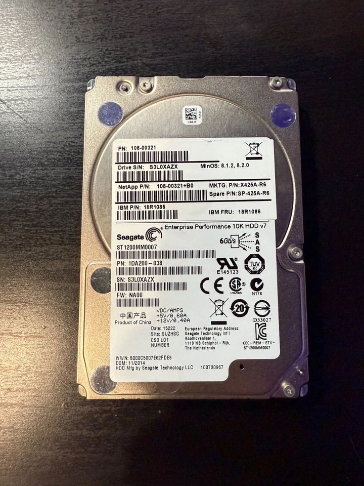 Seagate 1,2Tb HDD 6G SAS 2.5" 10K ST1200MM0007 No Caddy - Immagine 1 di 1