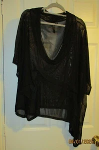 Versatile Sheer Black TS UK Size L (22) Designer Over Top for Evening Wear - Picture 1 of 6