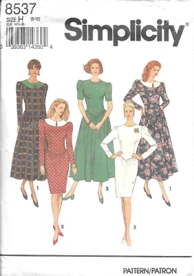 Simplicity Sewing Pattern 8537 Petite Dress with Slim or Full Skirt Size 6-10 - Image 1 of 2
