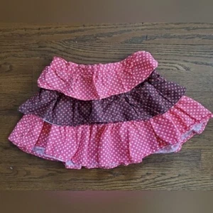 CRAZY 8 Girls 4 year pink/brown polkadot skirt - Picture 1 of 5