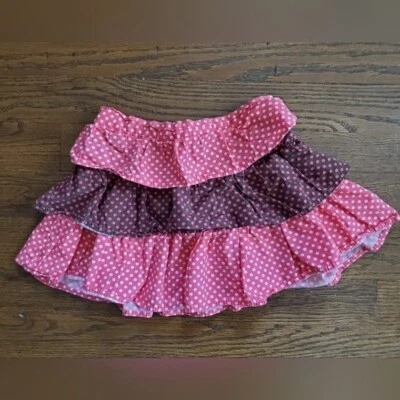 CRAZY 8 Girls 4 year pink/brown polkadot skirt - Image 1 of 4