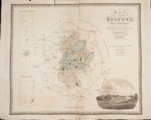 Bedfordshire, very large 1831 map by Greenwoods. - Picture 1 of 1