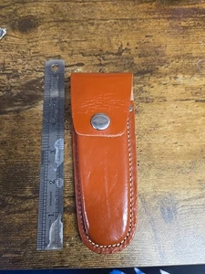 Lederscheide Gürtelschlaufe Schnappverschluss passend für 5" Taschenmesser oder Waffenmagazine - Bild 1 von 3