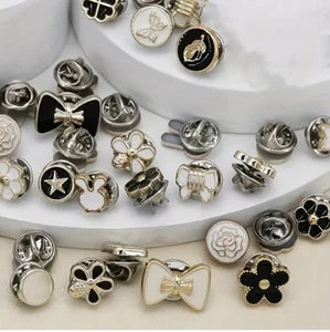 10pcs Buttons Brooch Badge Cufflinks Detachable Clothes Decoration Accessories - Picture 1 of 5