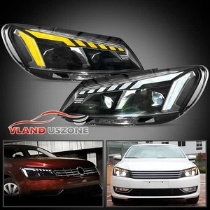 FULL LED Headlights w/Animation & Sequential Turn sig For 2011-2015 VW Passat - Picture 1 of 22