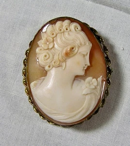 Antique Cameo Brooch, Pin 1/20 12 K - Picture 1 of 2