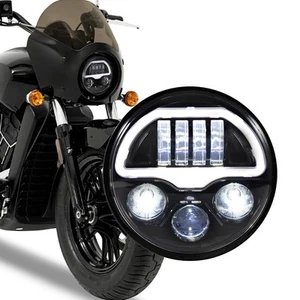 LED Headlight Assembly Hi-Low DRL for Indian Scout Sixty 2016-2024 Bobber/ Rogue - Picture 1 of 7
