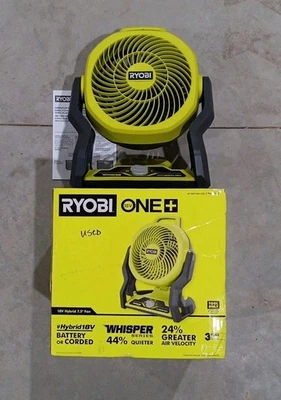 Ryobi WHISPER SERIES PCL811B 18V Cordless 7-1/2" Hybrid Fan - (Tool Only) Used - Image 1 of 4