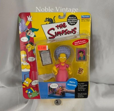 2001 Los Simpson - Patty Bouvier - Playmates Interactive - 5" de alto - aplastado - B2 Foto 1 de 3