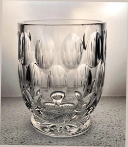WILLIAM YEOWARD Hand Cut Crystal 5" Vase "Victoria" Pattern Thumb Cut Ovals - Picture 1 of 9