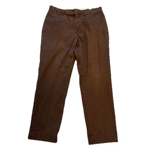 Pantalón chino recto Ralph Lauren para hombre marrón 100 % algodón 33/30 - Imagen 1 de 7