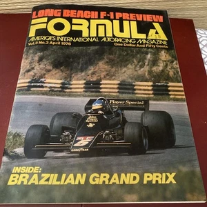 Vintage FORMULA Auto Racing Magazine 1976 April Vol. 3 No. 3 Brazilian GP - Picture 1 of 14