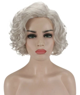 Agnes - Peluca Completa Recta de Fibra Sintética Kanekalon, 5 - 9.5", Gris Plateado Foto 1 de 4