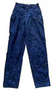 Vintage Mom Jeans Lee High Waisted Floral Small Dark Wash 1980s 80s Retro - Picture 1 of 9