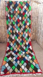 Large Moroccan boucherouite runner rug 315 x 105 cm - Picture 1 of 7