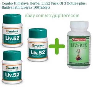 Combo Pack of 3 Bottles Plus 1 Bottle Baidyanath Liverex 100 Tablets - Picture 1 of 1