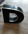  Aluminum 3D LED Letter D 16 Inches Tall