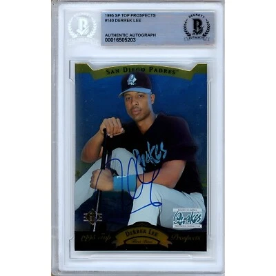 Derrek Lee Signed 1995 UD SP Top Prospects #140 Padres Beckett BAS Slabbed Auto — 第 1/4 张图片