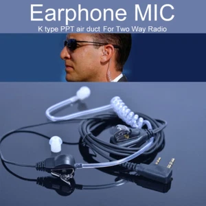 Air Acoustic Tube 2 Pin PPT Earpiece for Radio Walkie Talkie Headset Throat Mic - Picture 1 of 6