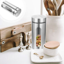  Glass Stainless Steel Storage Tank Airtight Canister Coffee
