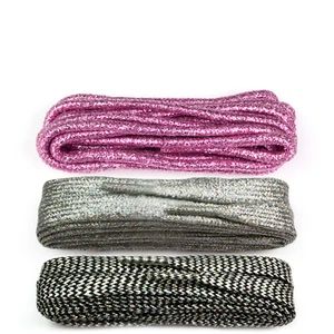 Cordones brillantes 120 cm para entrenadores, oro, rosa, plata, colores cobre! - Imagen 1 de 15