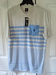 Camiseta de bolsillo para hombre EE. UU. Polo Assn. Gris Talla Pequeña Nuevo Con Etiquetas - Imagen 1 de 2