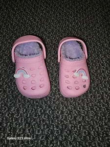 Capelli New York Pink Croc Unicorn Clog Shoe Faux Fur Lined  CNY Kid 6/7 NWT - Picture 1 of 5