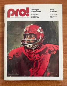 WALTER PAYTON ROOKIE RC 1975 NFL CHICAGO BEARS @ SF 49ERS FOOTBALL PROGRAM - Picture 1 of 2