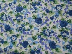 LIBERTY TANA LAWN FABRIC- VINTAGE RARE-1.35mtx133w BLUES on WHITE DISCOUNT PRICE - Bild 1 von 3