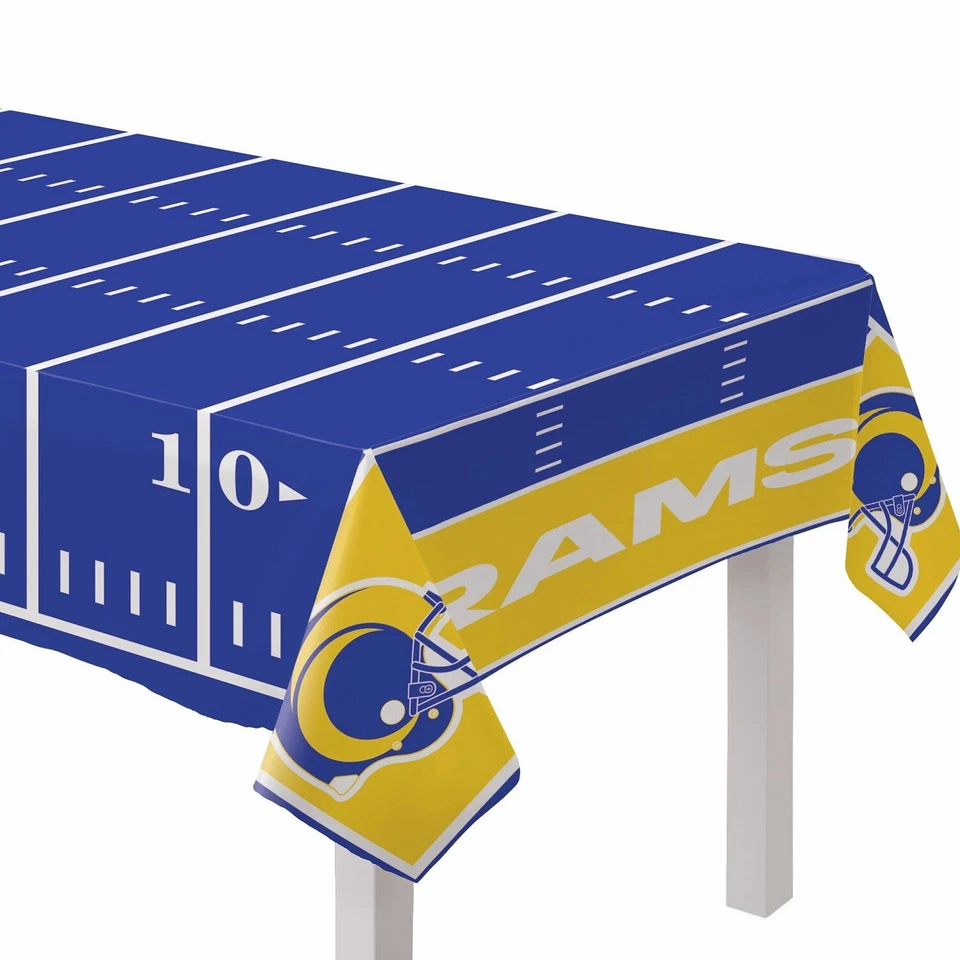 Los Angeles Rams NFL Fútbol Deportes Temático Fiesta Decoración Plástico Mantel Foto 1 de 1
