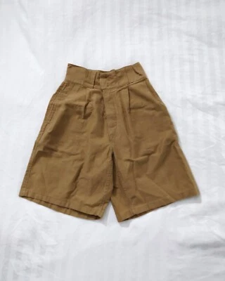 Pantalones cortos militares vintage de tiro alto, talla pequeña Foto 1 de 3