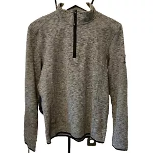 NEW Avalanche Fjord 1/4 Zip Heathered Gray Black Fleece Men's Size Small Hiking - Picture 1 of 10