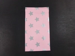10 - 500 6x9 SILVER STARS Poly Mailers Lightweight Pink Shipping Bags - Picture 1 of 6