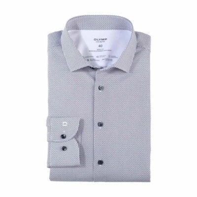 Olymp Level Cinque 24/Seven Uomo Camicia da Ufficio Braccio extra Lungo Rosso - Immagine 1 di 4