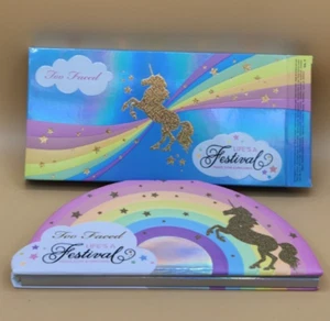 Auténtica paleta de sombras de ojos Too Faced edición limitada Life's A Festival Unicorn - Imagen 1 de 3