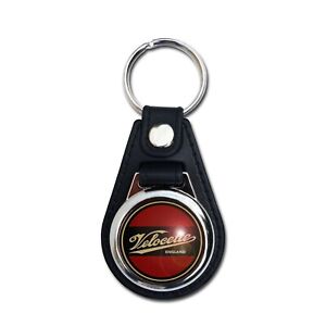 VELOCETTE MOTORCYCLES FAUX LEATHER KEY RING - KEY FOB. CLASSIC BRITISH BIKES