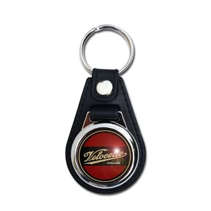 VELOCETTE MOTORCYCLES FAUX LEATHER KEY RING - KEY FOB. CLASSIC BRITISH BIKES. - Picture 1 of 1