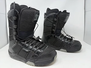 DC Sith Lace Up Black On Black Snowboard Boots Men Sz 10 US Droors Snow Ski - Picture 1 of 16