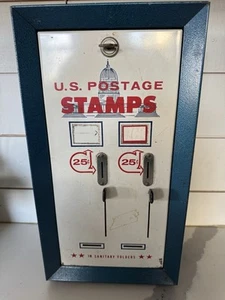 Vintage U.S. Postage Stamps 25 Cents Metal Dispenser With Key - Picture 1 of 13