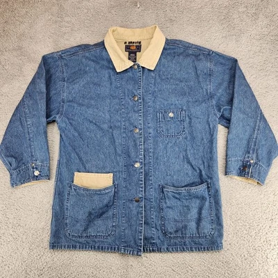 Abrigo vaquero vintage Route 66 de mezclilla manga 3/4 para mujer talla M azul Foto 1 de 4