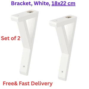 NEW IKEA SANDSHULT Bracket White Stained 18x22 cm Reversible Solid Wood - Picture 1 of 4