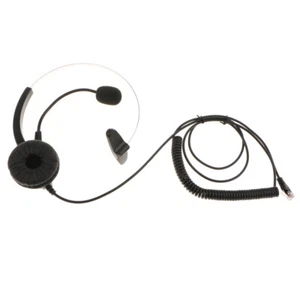 Büro Call Center Headset Kopfhörer Schnurgebunden Rj9 Stecker Mikrofon - Picture 1 of 12